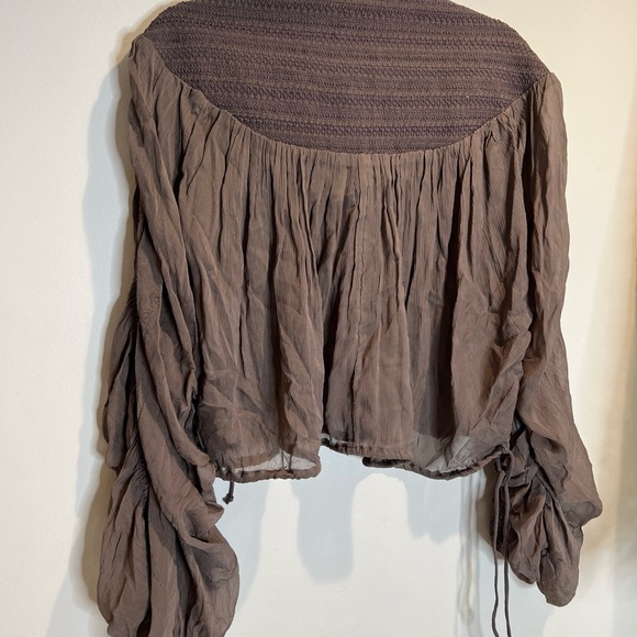 Free People Ballet School Pullover Romantic Billowy Poet Blouse Top XS - Picture 8 of 8